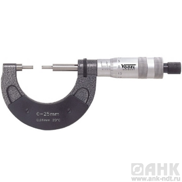 Микрометры Vogel гладкие со ступенчатыми колками прецизионные