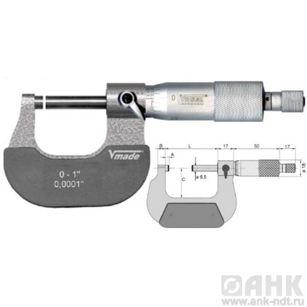 Микрометры Vogel для измерения в дюймах