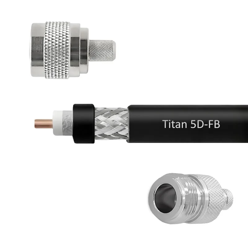 Кабельная сборка VEGATEL 5D-FB Titan N-male-N-female 1 м
